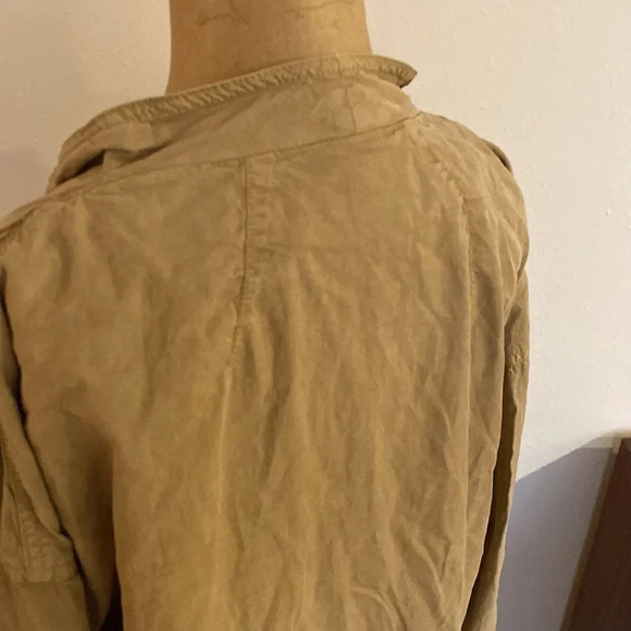 Oska jacket sz 1 (6/8) tan button closure pockets great pre owne - Picture 3 of 9
